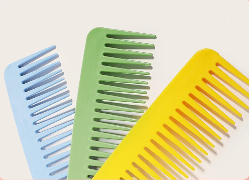 Luma Compact Hair Brush Portable Wide Tooth Comb for Detangling Plastic Hair Care Tool