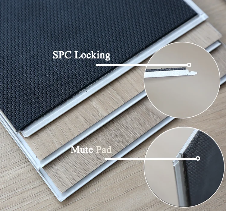 Indoor Waterproof WPC SPC Flooring 3mm to 8mm Anti-Slip Click Lock Installation Free Samples