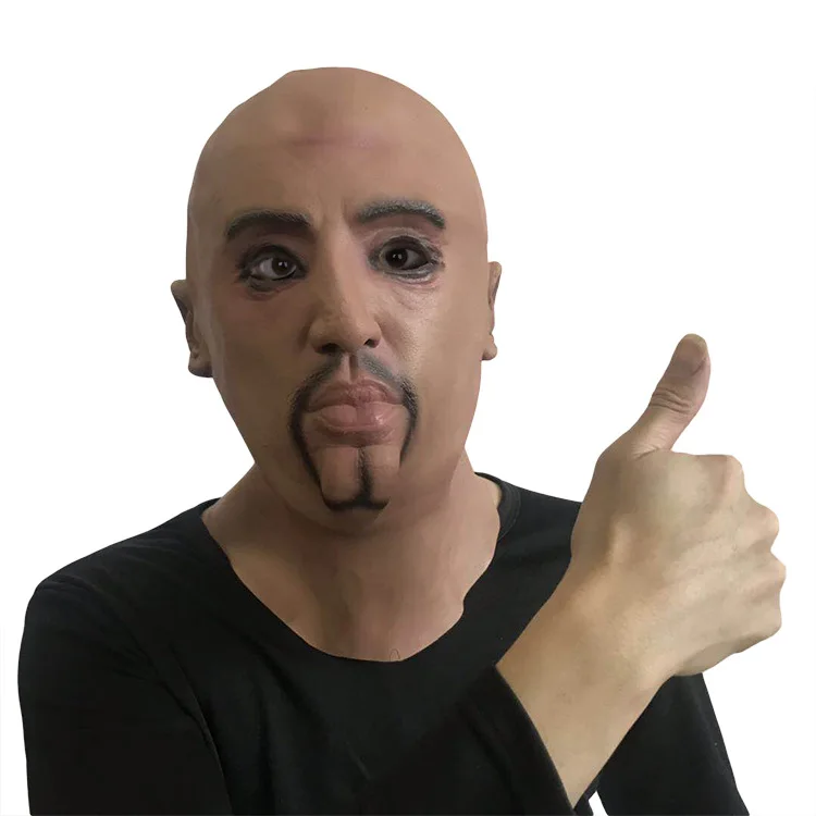 Horrible Halloween Mask Cosplay Mustache Boss Headgear Cosmetic Party Prop April Day Mischievous Game Toy Old Man Head Covering