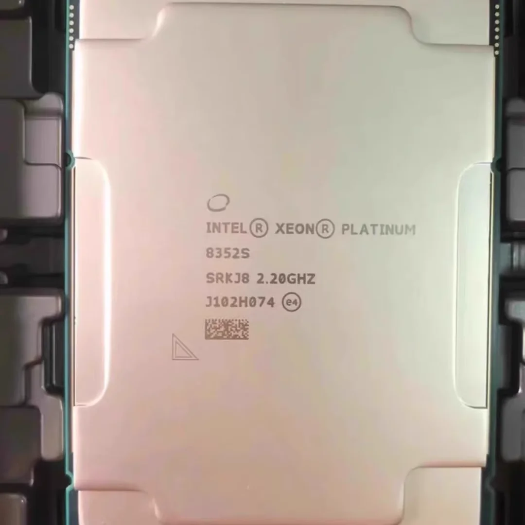 Процессор SRKJ8 Intel Xeon 8352S TDP 205 Вт 32 ядра 64 потока 48 м кэш 2,20 ГГц Платиновый 8352S для сервера dells hpe