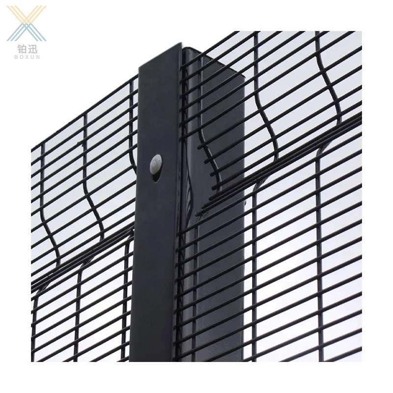 Good Quantity Powder Coated Welded Wire Mesh 358 Anti-Climb Security Fence for Prison  Railway Garden