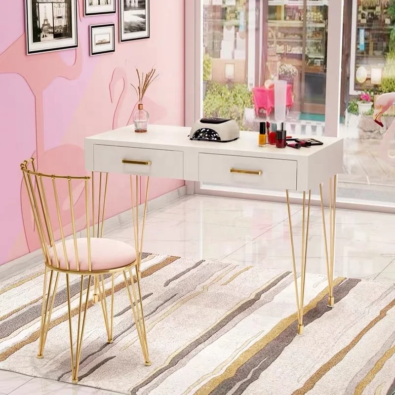
cheap manicure table marble top nail salon table and chair set 