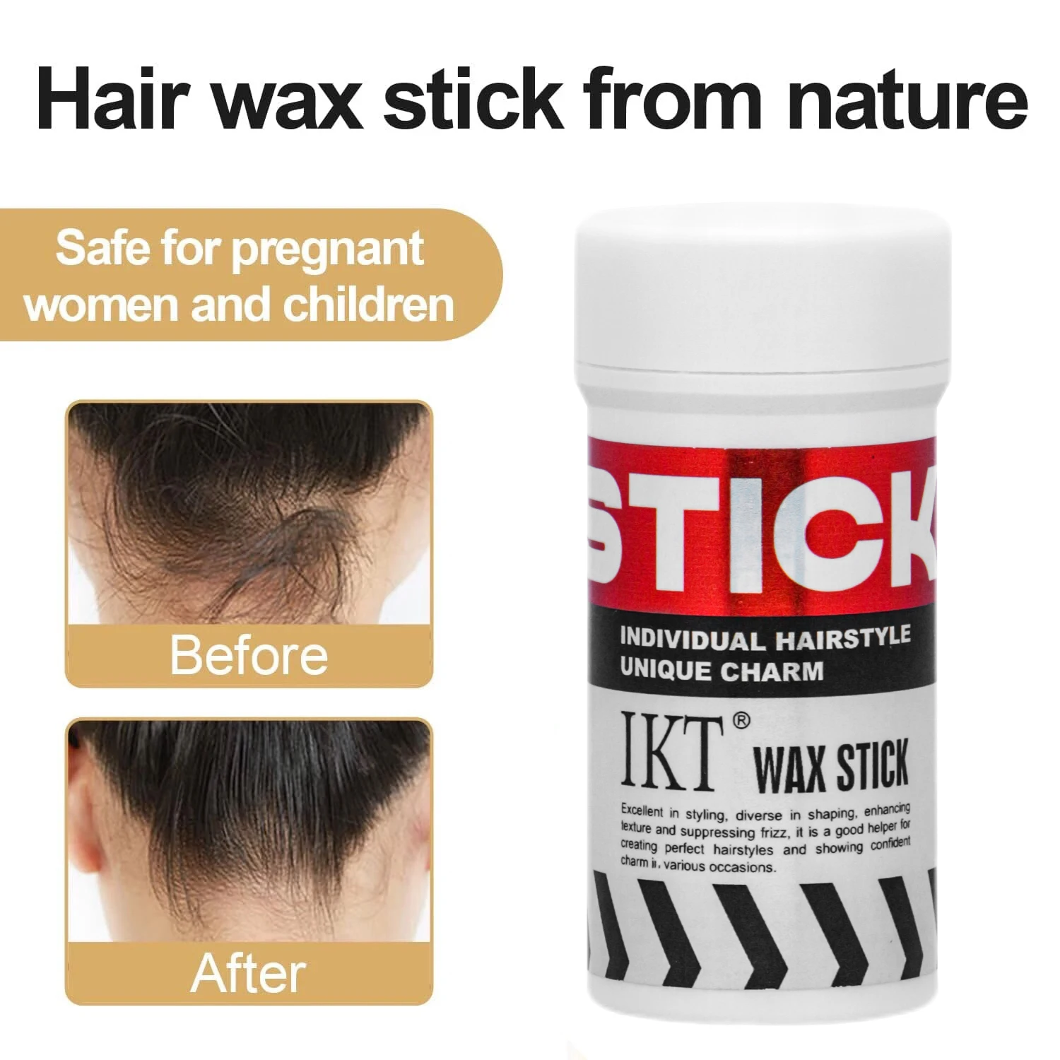 2024 Plastic Poshly Hair Stick OEM Private Label with Scent Hair gel Styling Edge Control Hair Wax Stick