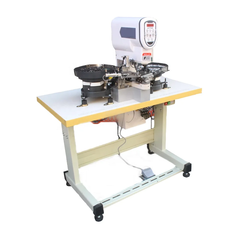 Automatic jeans cloth garment rivets,snap,prong, all kinds of button ring eyelet  attaching machine