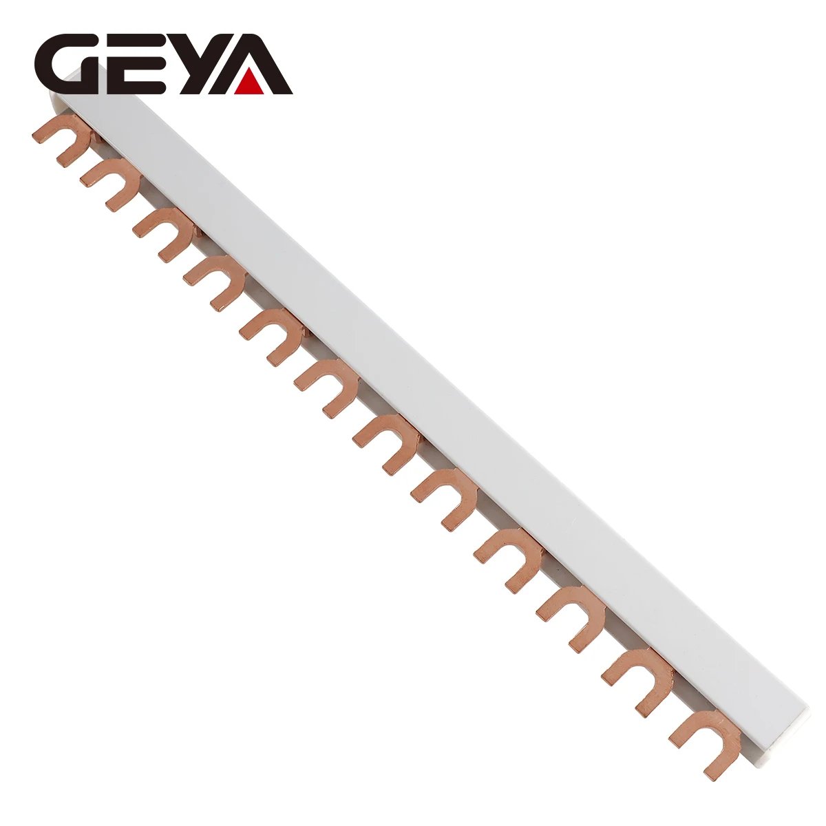 GEYA 1P 2P 3P 4P pin 63A u type fork type mcb electric copper busbar for distribution box mounting