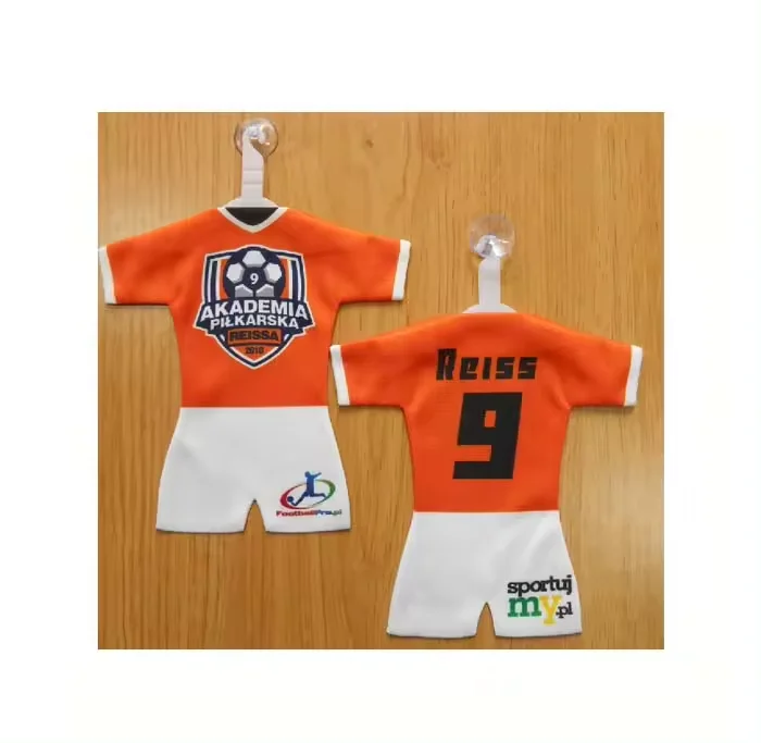 Custom Design Mini Soccer T Shirt Promotional Souvenir Car Mini Soccer Jersey