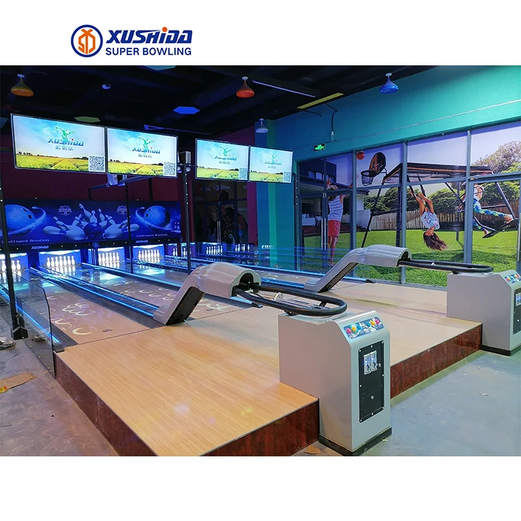 Wholesale Price Interactive Projection Mini Bowling Complete Set bowling game Machine High Quality Kids Bowling Lane Equipment
