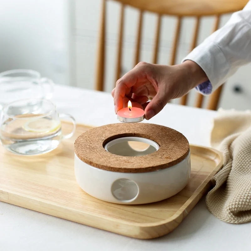 HOT SALES 1L Heat-Resistant Glass Teapot Teaware Set Tea Pot Water Kettle With Wooden Lid Removable Filter Milk Cup Wooden Tray