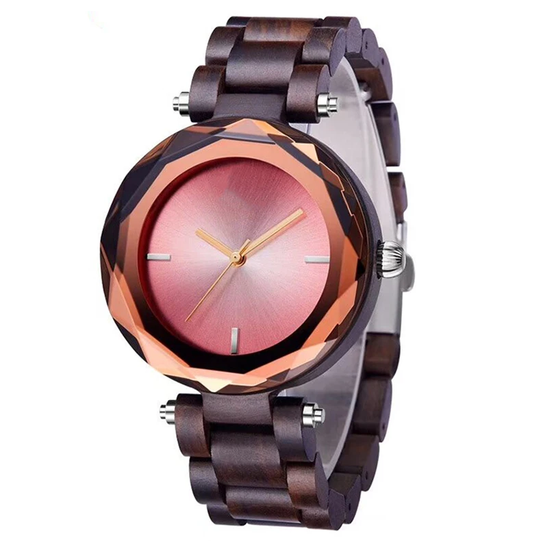 OEM Ladies Fashion Hot Products Wood Wrist Watch  Women Luxury Minimalist Wooden Wrist Watches quartz watch