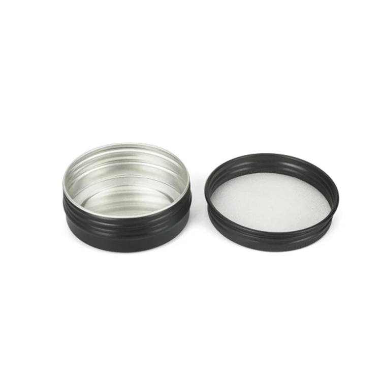 Wholesale 5 10g container 15 grams 1oz 2 oz 30 ml empty tin 50g 60grams metal 80 100g can 150 200ml 250 matte black aluminum jar