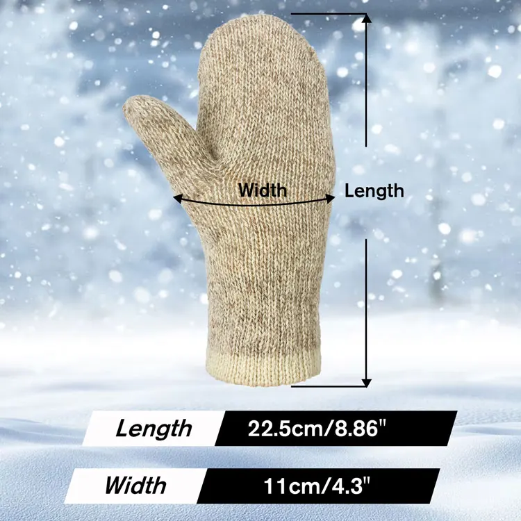 Детская шерстяная перчатка, двухслойная внешняя шерстяная подкладка, 3 м