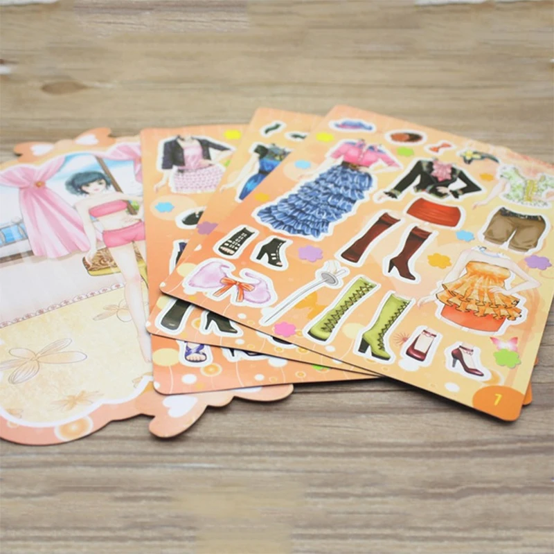 Hot Sale Education Product Removable Kids Learning Magnetic Dress Up Doll Magnetic Set For Girls