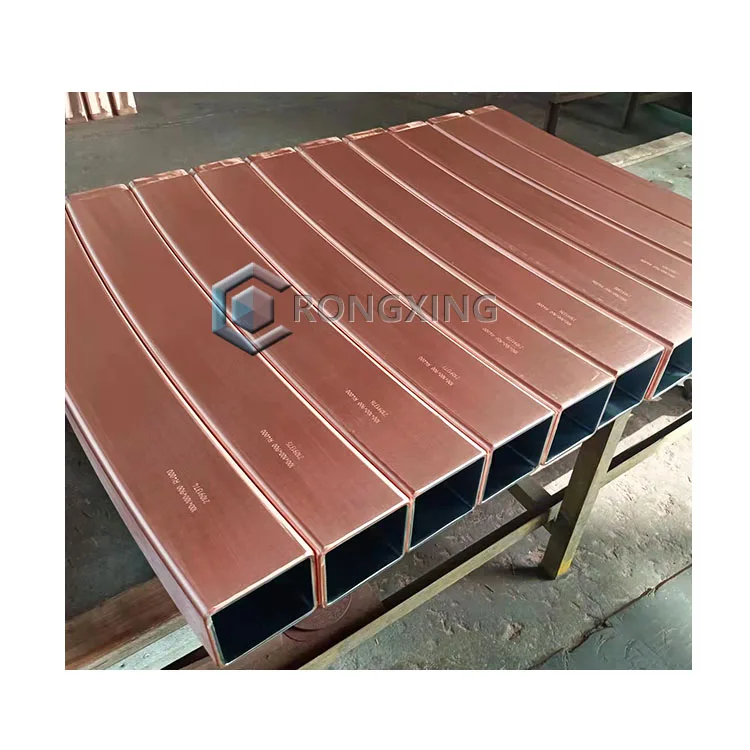 Copper Mould Tube Curved 130X130mm Mild Steel Billet Vertical Casting Copper Mould Tube for Forged Ingot