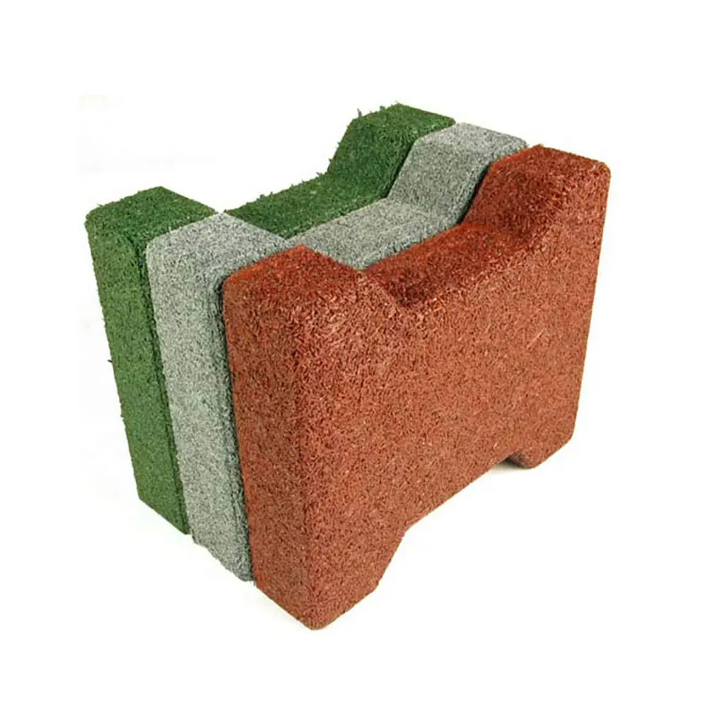 Sanhong Wholesale High Density Interlocking Non Toxic Anti Slip Equine Barn Dog Bone Rubber Paver Brick Flooring Tile