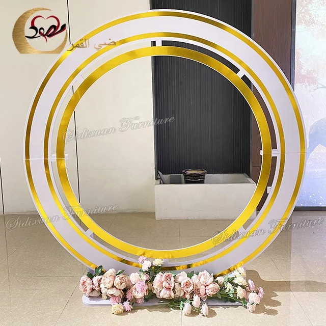 Brand new wedding event party marriage round backdrop frame circle backdrop