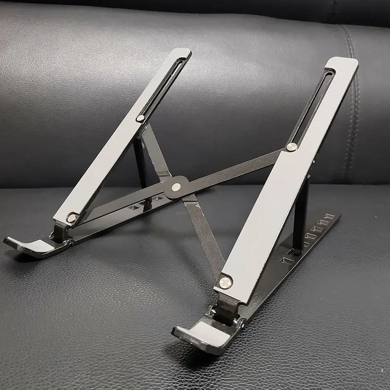 Folding Height Adjustable Aluminum Alloy  Pc Laptop Stand Use For Used Refurbished Laptop Portable Ergonomic Lap Desktop