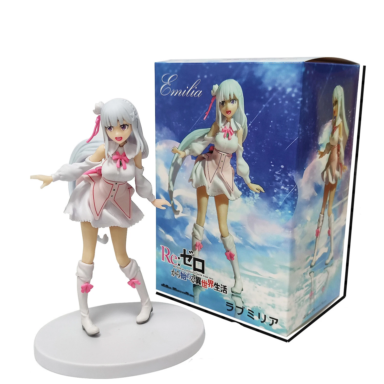 17 см Re: жизнь в другом мире от нуля/Re: Zero Emiria Emilia мультфильм ПВХ аниме фигурка