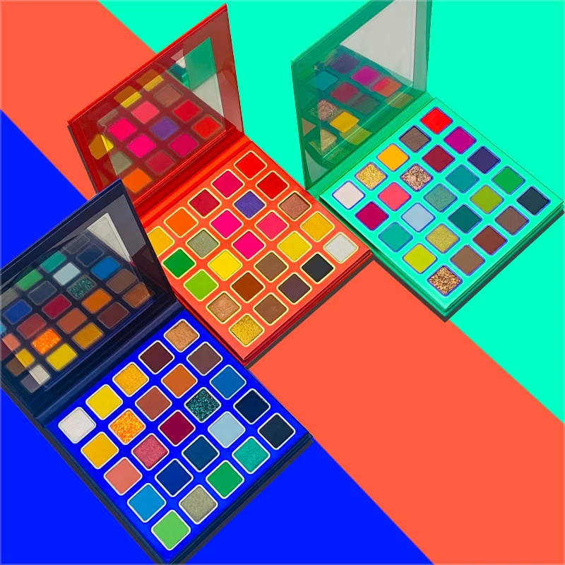 High Quality 25-Color Eye Shadow Makeup Palettes Private Label Talc-Free Eyeshadow with Matte Shimmer Finish High-Pigment Powder