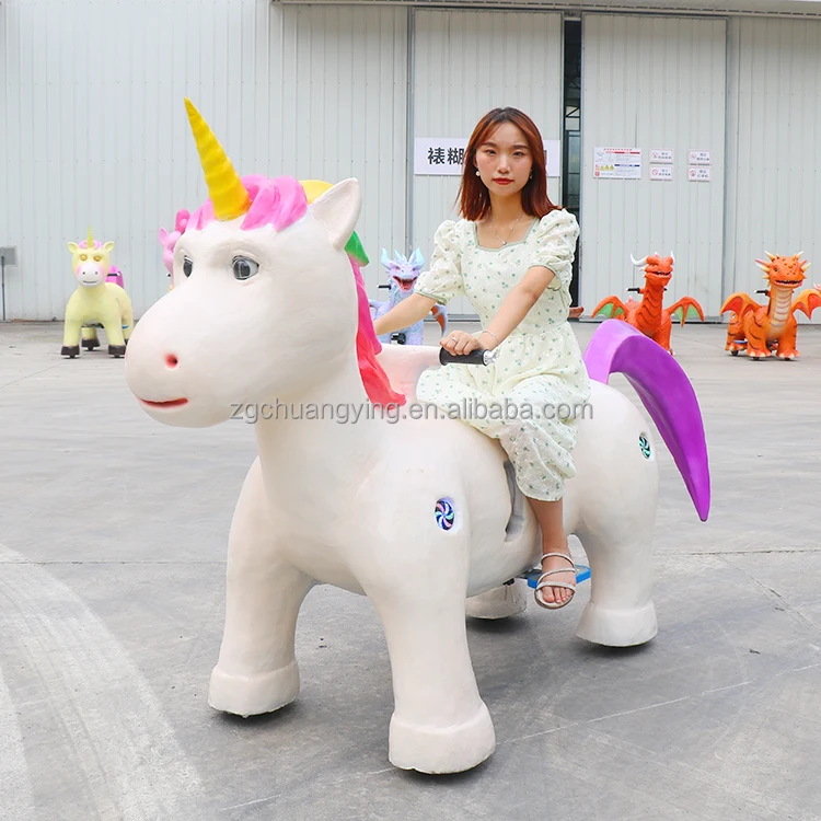 Kiddie Animal Coin Operated Big Riding Electric Mechanical Unicorn Ride On For 7 Year Old Kids for Shopping Mall