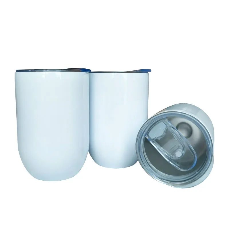 US Warehouse 12oz Stainless Steel Sublimation Skinny Blanks Straight Wine Cups Tumbler