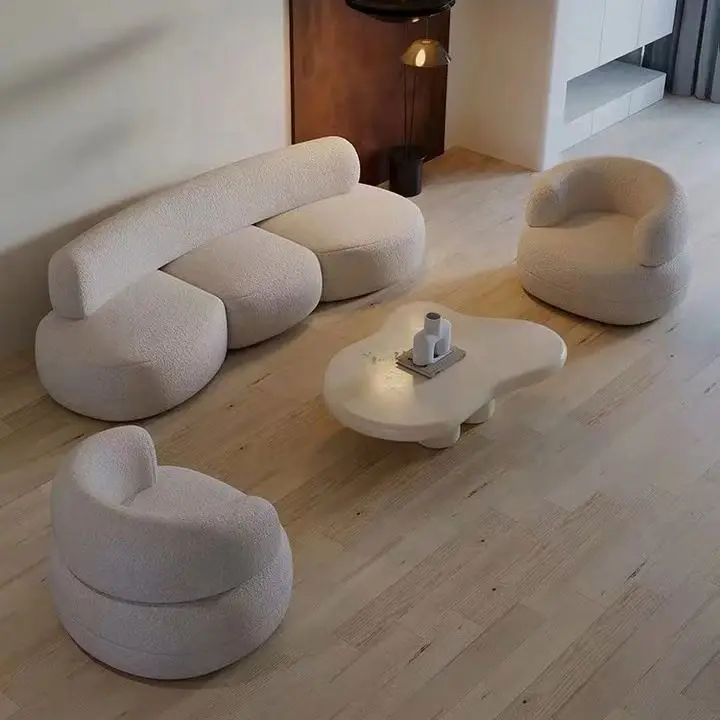 Nordic Luxury Technology Cloth Corner Fabric Sofa Set Furniture Lounge Living Room Sofas Sectional Velvet Modern