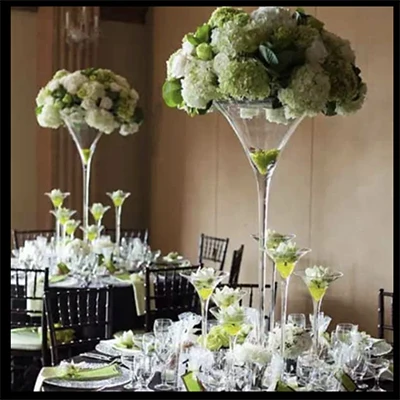 SWS082 Factory wholesale tall stemmed martini glass vase for wedding centerpiece