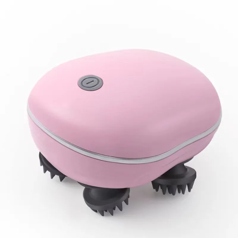waterproof automatic electric mini portable silicon vibrating octopus head scalp massager machine for hair growth