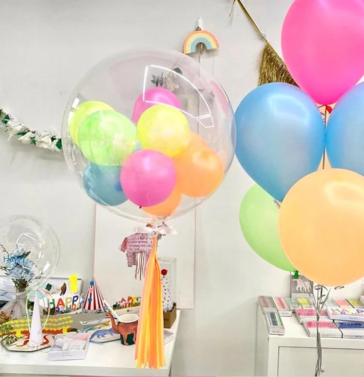 New Custom Logo Clear Glowing Globos Flashing Lights Up Led Balloon With Light