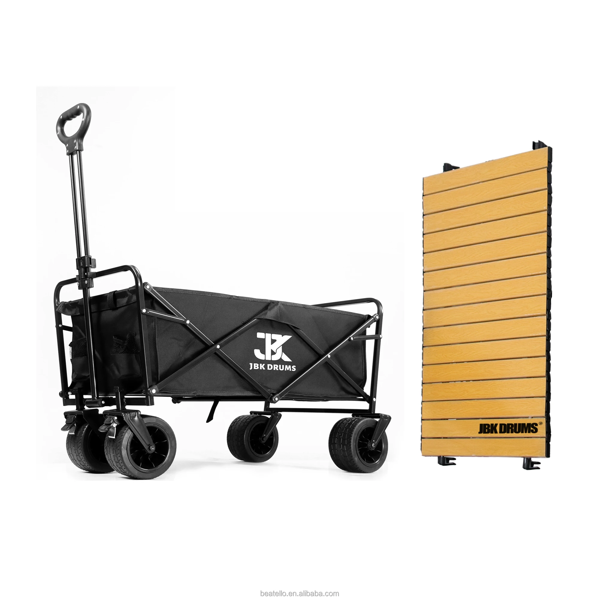 JBK High Quality Drummer Outdoor Foldable Storage Musical Instrument Hand Cart Trolley For Drum Set Percussion Instrument