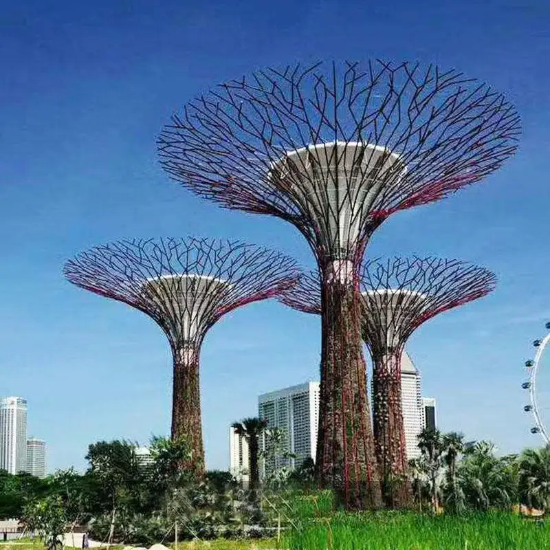 2021 Hot Sale Modern Sculpture  304 Stainless Steel Tree Statue for Outdoor Decor