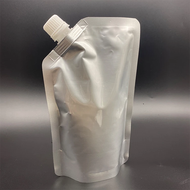 500ml/1000ml white PE bag juice packaging pouch food bag corner spout pouch foil standing spout pouch