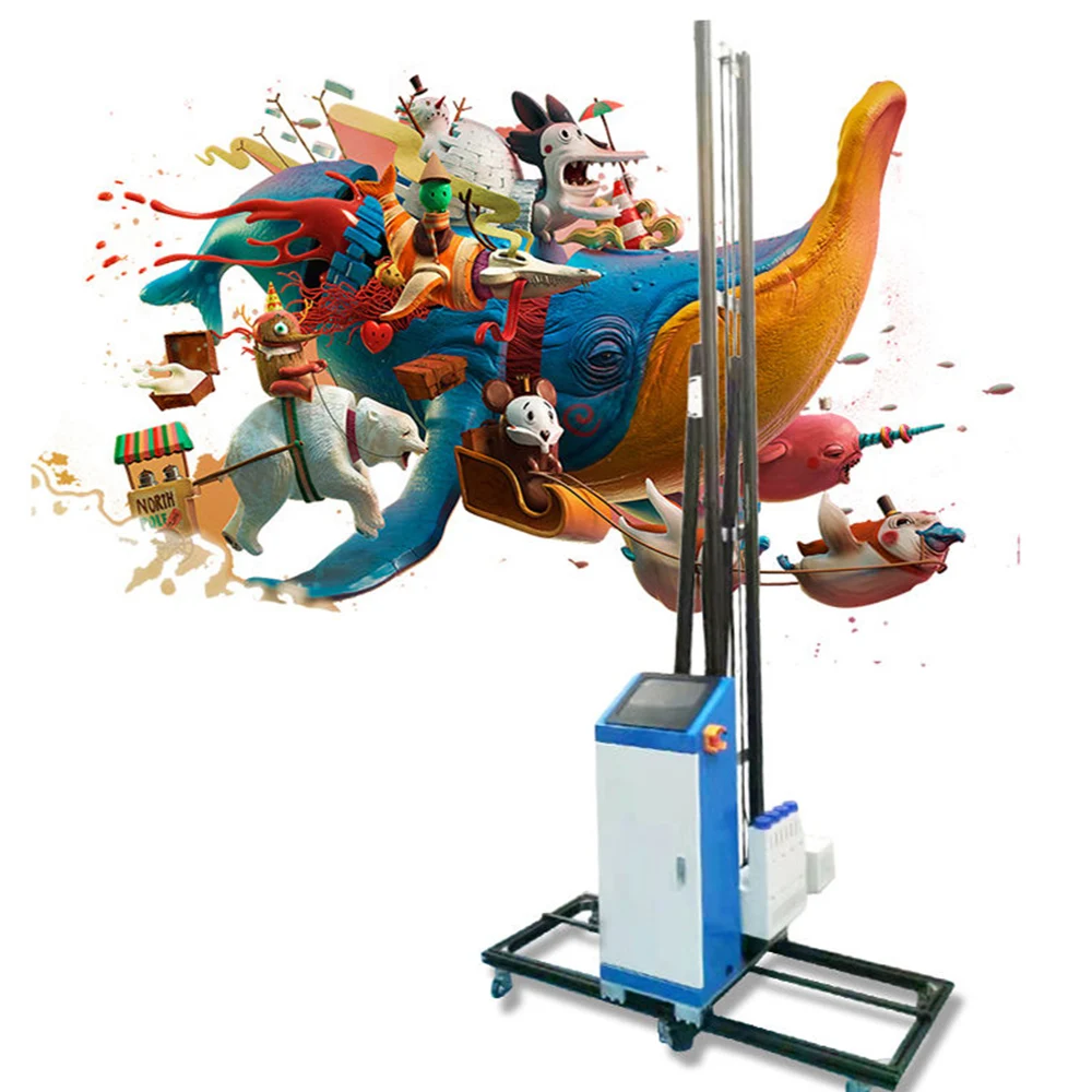 Outdoor 3D Wall Painting Machine with UV Ink Large 5D Advertising Spray Painting Equipment for Background Wall Printing Provided