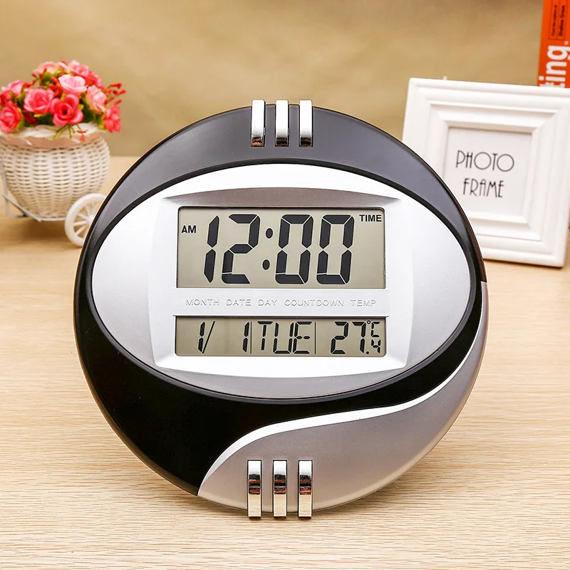 KH-CL100 Automatic Calendar Table Office Make Music Desktop Decorative Wall Clock for Living Room