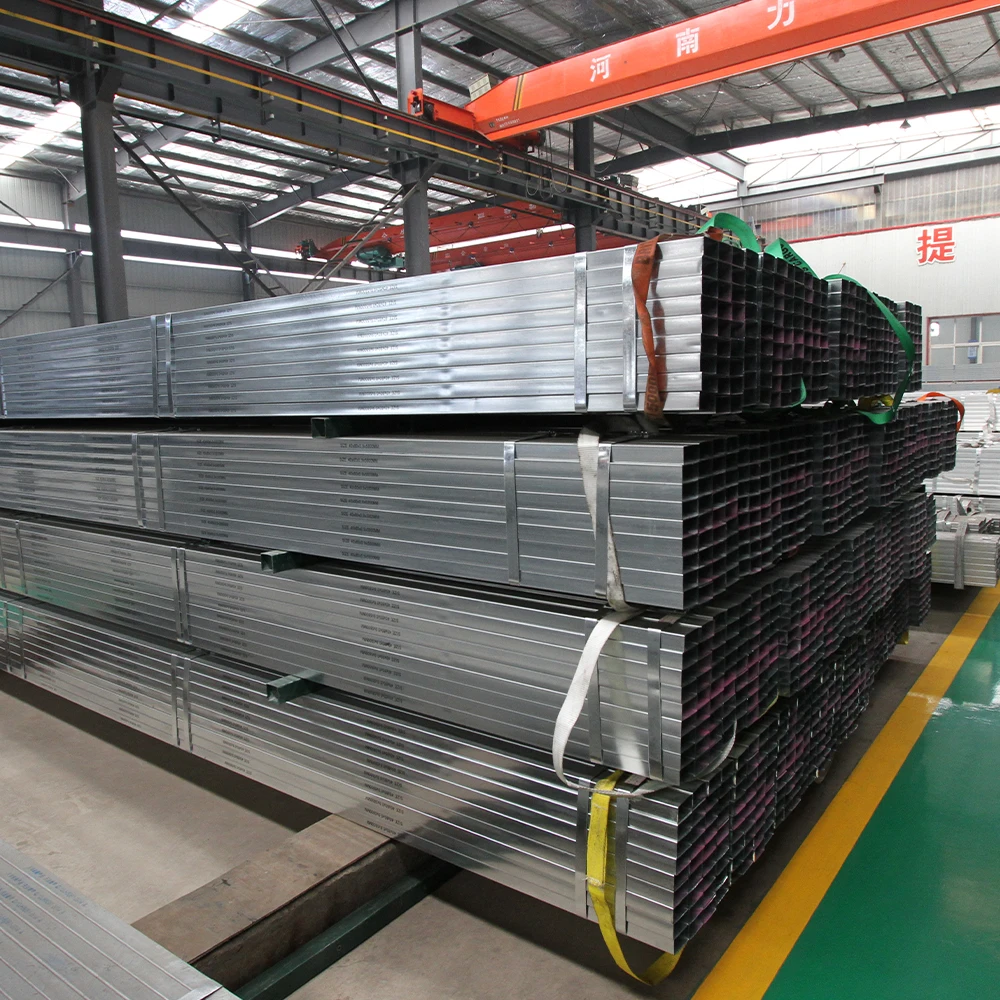 4 inch Galvanized Square Steel Tube Gi rectangular Hollow Section thin wall zinc square pipe for building