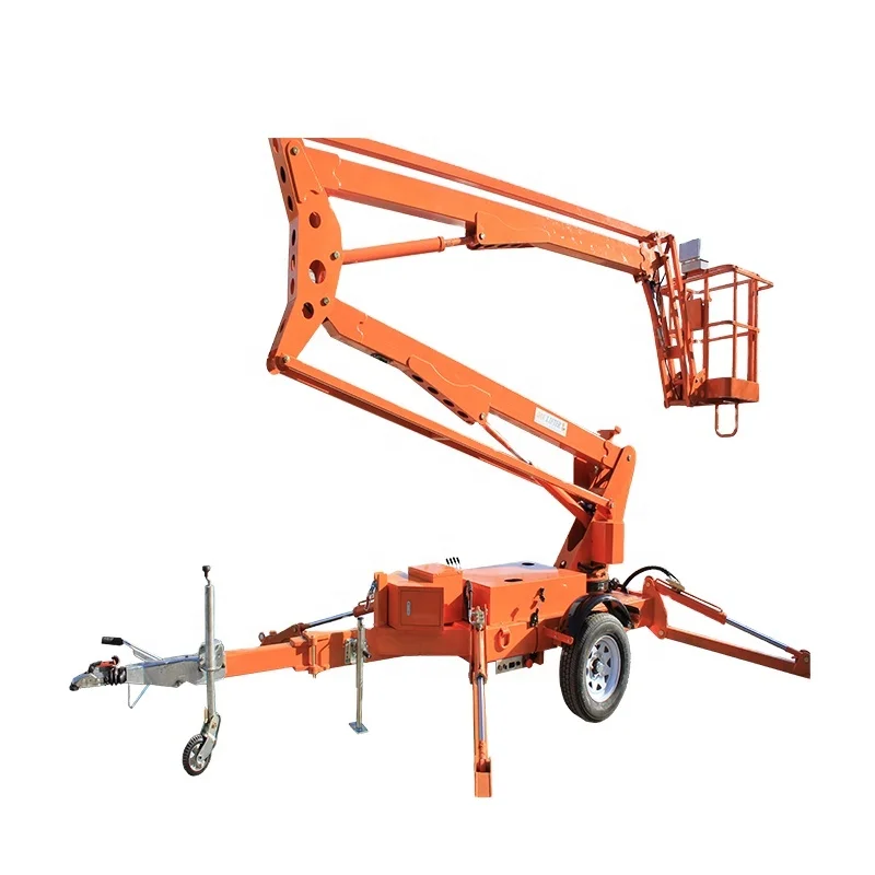 Industrial Use 18m 20m Strong Structure Aerial Working Hydraulic Towable Boom Lift