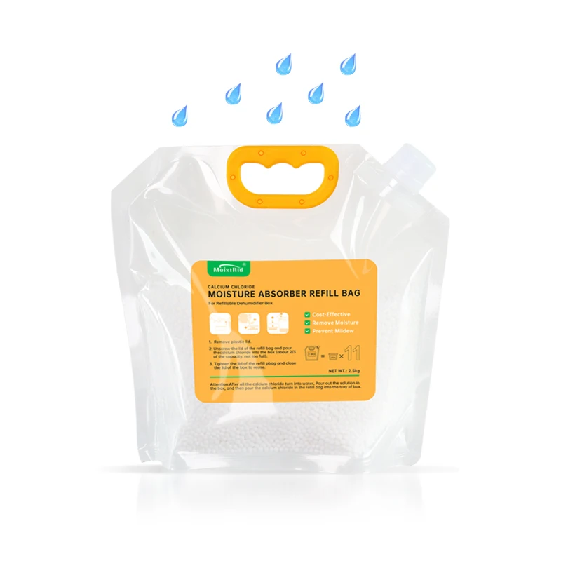 Calcium Chloride Moisture Absorber Dehumidifier Box Refill bag for Removing Dampness