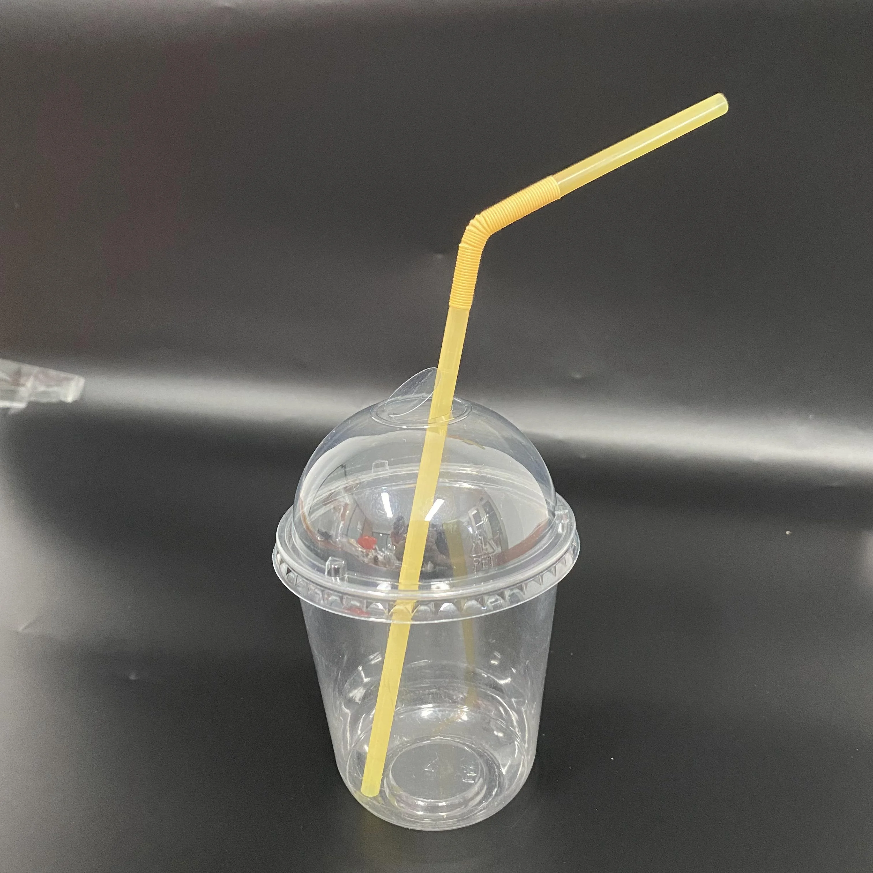 Disposable Plastic Cup with Lid Transparent Eco Custom Logo Printed Clear PP PET Customized Bubble Tea Cups BF 3- 7 Days CN;ZHE