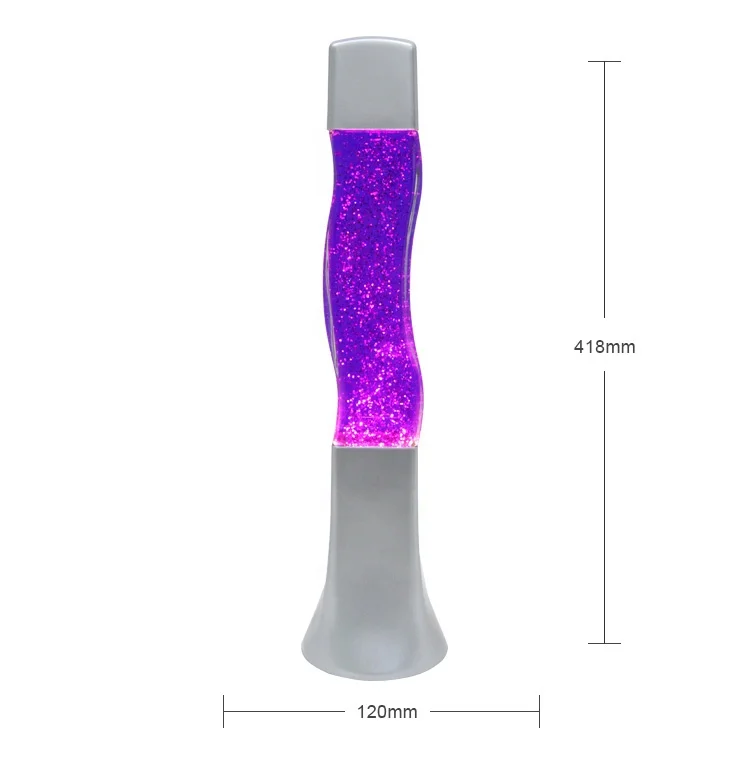 
2020 New retro promotion aluminum christmas party decoration lighting night novelty groovy shinning glitter wave lava lamp 
