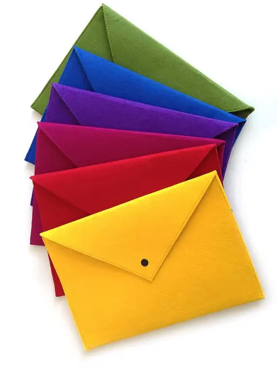 Felt Envelope A4 File Pocket Document Bag Holder Organizer School Office Supply Envelope De Papel Waterproof Business Briefcase