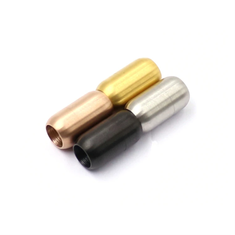 3Mm 4Mm 5Mm 6Mm 8Mm Leather Cord Ends Stainless Steel Bracelet Clasp Closure For Jewelry Diy Findings Bracelet Making
