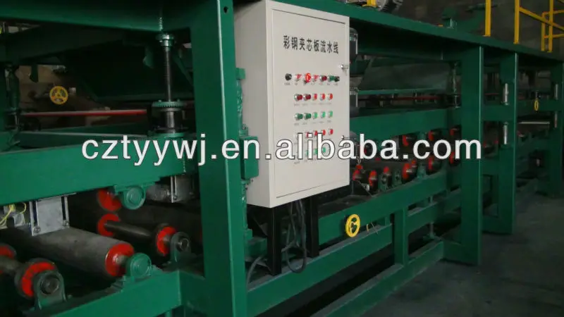 Extensive Usage Light Weight Roof/Wall Mineral wool Glass Wool Sandwich Panel Production Line