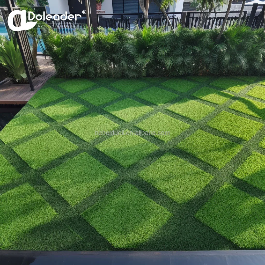 Popular Pattern Garden Style Outdoor Carpet Print Rectangle Patchwork Custom-made Material Adult Country Style Medium Pile PP+PE