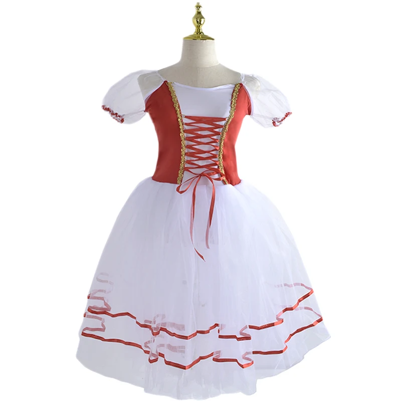 Girls Ballet Dress Child Professional Dress Women Ballerina Giselle Romantic Court Dance Costumes Ballet Long Dress