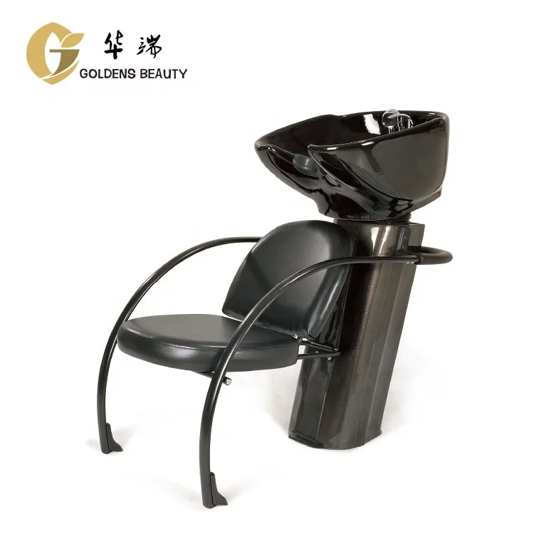 Hair Salon Furniture Shampoo Chair Backwash Unit With Rust Proof Metallic Steel Base