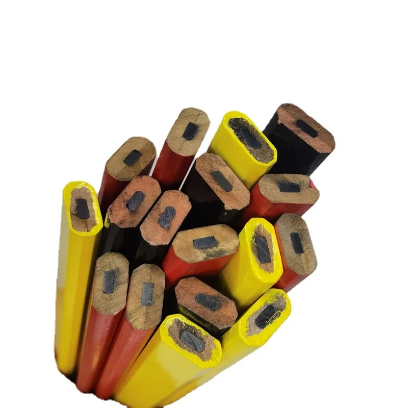 Woodworking Pencil Elliptical Marking Pen Engineering Woodworking Pencil Woodworking Pen Black Thick Core DIY Manual Tool