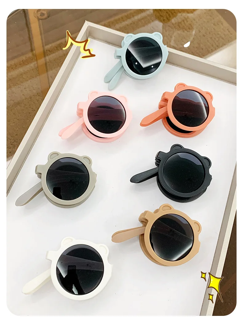 Wholesale Fashion Trendy Cat Shape Foldable Children Kids Sunglasses