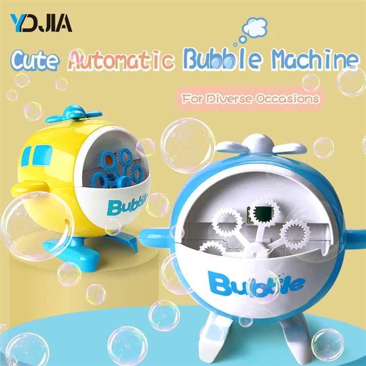 Popular helicopter rechargeable battery fully automatic small bubble machine for children
