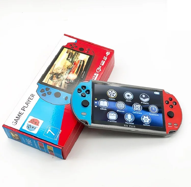X12 Plus 7 inch 128 bits Handheld Player Retro Video Game Handheld Game Console For Psp Games