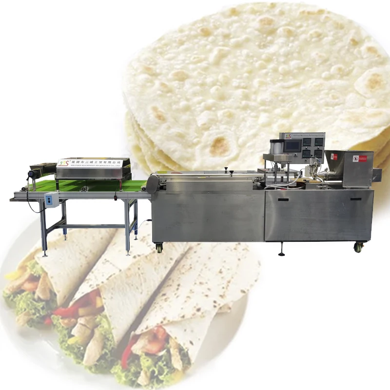 Automatic corn tortilla chapati roti pita bread making machine with oven