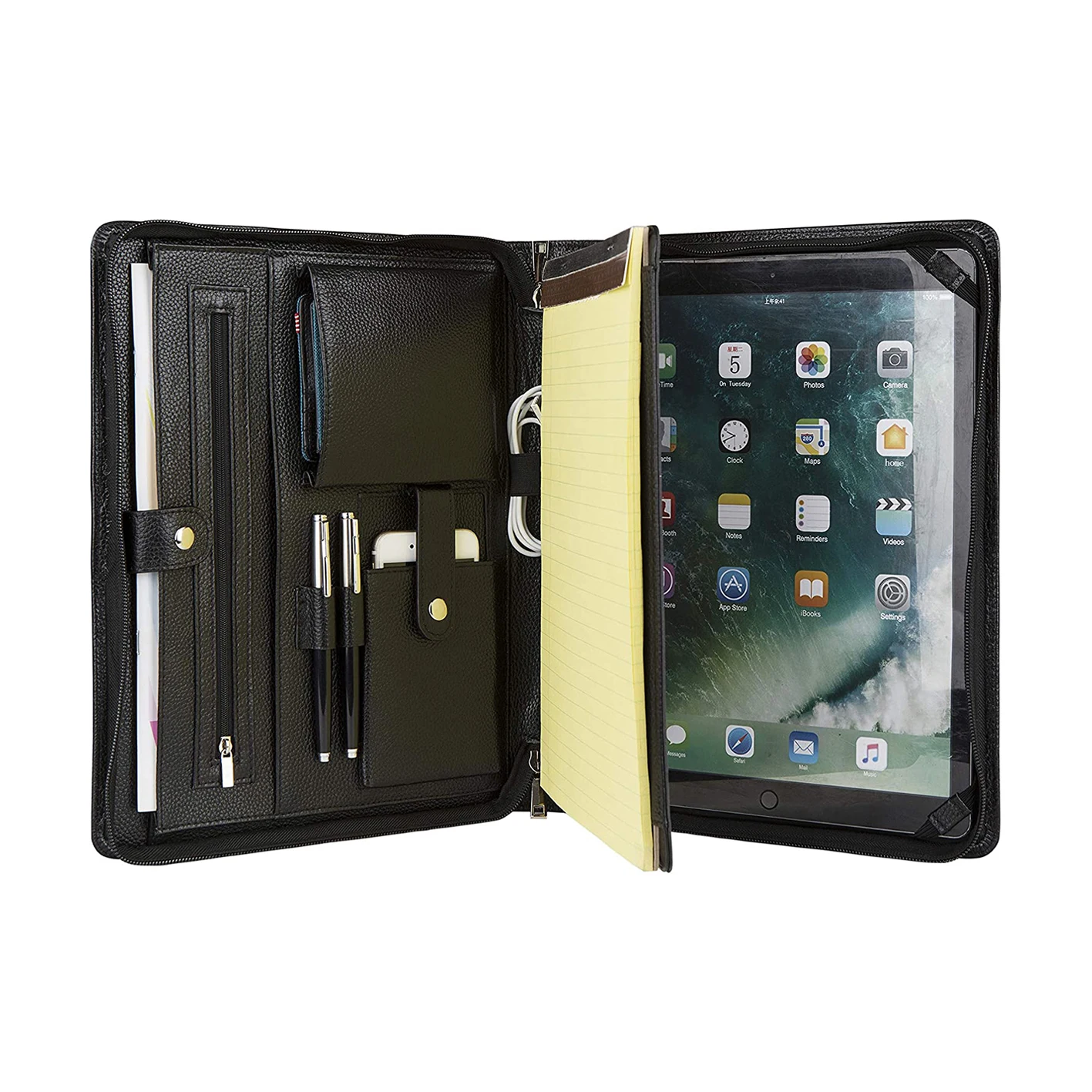 New Model Premium Quality Wholesale Stationery PU Leather Portfolio